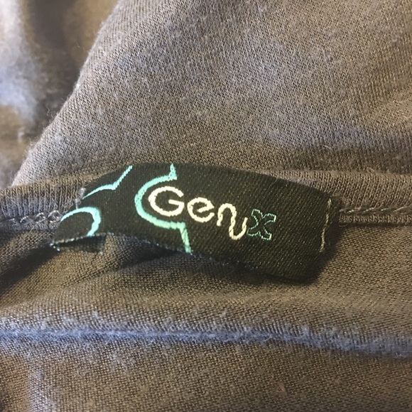 Genx dark gray tiered ruffle soft stretchy tunic - Picture 6 of 6